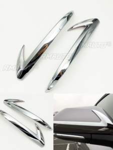 2 pièces Garniture chromée pour rétroviseur latéral de voiture, bande décorative pour rétroviseur, accessoires de style automobile pour Toyota C-HR CHR 2017 - Product Image 3