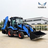 Dukungan Kustomisasi Warna Backhoe Loader NIMBUS dengan Ban Industri Efisiensi Kerja Tinggi untuk Backhoe Loader Pekerjaan Lanskap