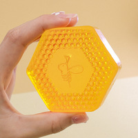 Jabón de Miel Hidratante, Suavizante y de Limpieza Profunda, Natural para Rostro y Cuerpo, para Todo Tipo de Piel, Seca y Sensible, 100g, Jabón Transparente Hecho a Mano con Miel