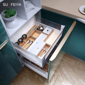 Sofeyia personnalisé moderne de luxe pack plat MDF couleur bleue laqué brillant cuisine garde-manger armoires conceptions - Product Image 2