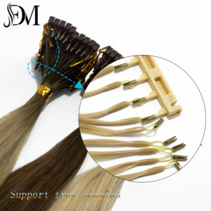 Extensión de cabello original rusa 6D de alta calidad, cutículas de doble tracción alineadas <span class=keywords><strong>sin</strong></span> nudos en el salón, extensión de cabello humano 6D - Product Image 1