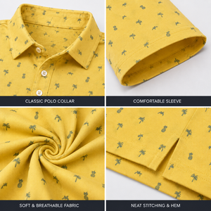 Polo de Golf Amarillo Premium Personalizado para Hombre, Microimpresión, Rendimiento, Absorción de Humedad, Marca Privada, Ropa Corporativa OEM - Product Image 3