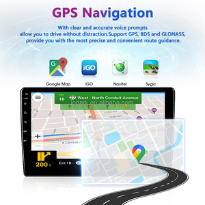 Màn hình ô tô đa năng 9/10 inch, dẫn đường, âm thanh nổi Android đầu DVD màn hình cảm ứng IPS, radio 2 Din, xe tự động, Carplay - Product Image 4