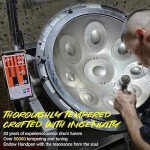 Performance professionnelle 22 pouces D mineur tambour en acier inoxydable Kurd Handpan <span class=keywords><strong>Instrument</strong></span> à 9 notes avec son 440HZ pour adultes - Product Image 6
