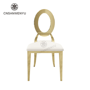 Chaises dorées de luxe pour réception de mariage, événement de mariage en plein air, banquet - Product Image 2