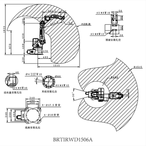 หุ่นยนต์อุตสาหกรรมรุ่น BRTIRWD1506A ระยะการทำงาน 2100 มม. รับน้ำหนักได้ 10 กก. เหมาะสำหรับงานเชื่อมในสถานีงานเครื่องเชื่อม - Product Image 2