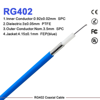 كابل محوري مرن جزئياً منخفض الفقد RG402 RG141 |   كابل هوائي فضي موصل لأجهزة الاختبار، كابل لاسلكي