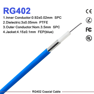 Câble coaxial RF semi-flexible à faible perte RG402 RG141 |   Câble d'antenne conducteur en argent pour instruments de test, câble sans fil - Product Image 6
