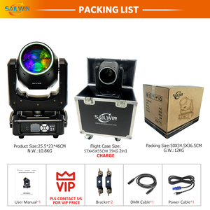 Sailwin EU cổ Pro 7R 230W chùm di chuyển đầu chiếu sáng cho diso DJ Sharpy chùm di chuyển đầu đèn sân khấu - Product Image 3