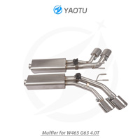 Système d'échappement arrière à soupapes brossées YT avec silencieux à sortie quadruple latérale pour Mercedes Benz AMG G63 W465 4.0T – Qualité supérieure, directement de l'usine