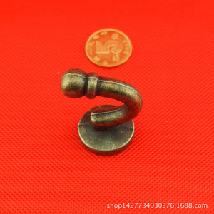 Antique Zinc Alloy Hook Cd23 Wall Mount Clothes Hook For Cabinet <b>Wardrobe</b> <b>Hardware</b> 37mm Length Single Hook Decorative Accessory - Product Image 2