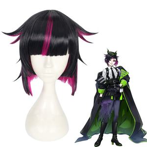 Alta calidad 35cm corto negro y rosa mezclado Twisted <span class=keywords><strong>Wonderland</strong></span> Anime Lilia Vanrouge peluca sintética Anime Cosplay pelucas - Product Image 1
