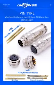 M16 Connector Male And Female Connector Manufacturerdirectly Supply Circular Metal A K G Waterproof Plug