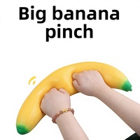 Bestseller transfrontalier : Squishies géants en caoutchouc (Fraise, Banane, Raisin, Cuisse de poulet frit) ; Jouet canard jaune géant individuel