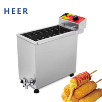 Friteuse électrique 25L pour hot-dogs, machine à corn-dogs au fromage, appareil à frire les hot-dogs