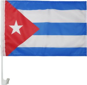 Directo <span class=keywords><strong>de</strong></span> fábrica 12x18 pulgadas <span class=keywords><strong>Cuba</strong></span> Car Window Flag 100% poliéster Digital impreso producto <span class=keywords><strong>de</strong></span> Venta caliente - Product Image 1