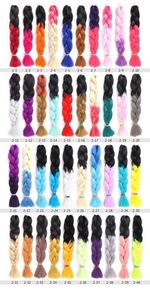 Jumbo Braid-extensiones de cabello sintético para trenzas, extensiones de cabello trenzado de 24 pulgadas de fibra de alta temperatura, 81 colores - Product Image 6