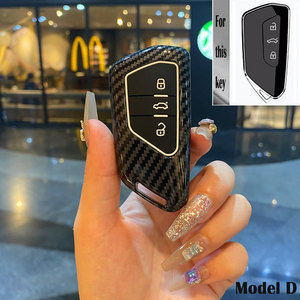 Coque de clé de voiture à distance en ABS style fibre de carbone pour <span class=keywords><strong>Volkswagen</strong></span> pour VW Polo <span class=keywords><strong>Golf</strong></span> 7 Passat Tiguan MK2 Beetle Ateca Caddy - Product Image 4