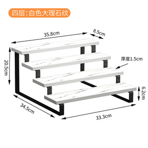 Wooden Tiered <b>Desktop</b> <b>Shelf</b> 3-Layer Standing Organizer For Office Storage Display - Product Image 6