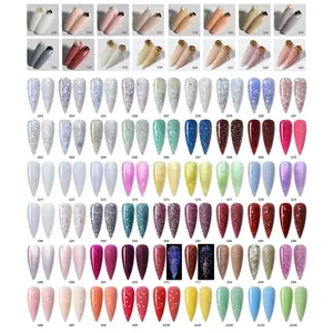 70 Блестящий цветной акриловый полигель, оптовые поставки ногтей, Oem, частная марка, УФ-гель для наращивания ногтей, полигель