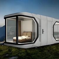 Maisons conteneurs préfabriquées modernes de luxe et modules d'espace mobile pour villas de luxe hôtels camping bureau
