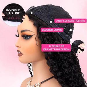 Demi-perruque en cheveux humains, densité 200, bouclée birmane, avec pointes bouclées en spirale, 3-en-1, sans couture, à porter sur le côté, sans colle - Product Image 2