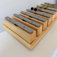8 Note Aluminum Xylophone Orff Musical Instrument Metal Tone Bar Set with Mallets for Kids Music Education