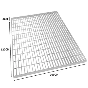 Schwerlast 19 W4 Aluminium Laufsteg Deckboden Stahlstange Gitter Abflussgraben Abdeckung Preis für Gehweg Plattform