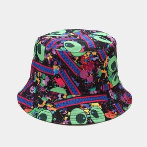 Casquette de pêcheur pliable réversible imprimée en coton, design OEM, pour femmes et hommes, été, plage - Product Image 4