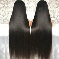 Perruques de cheveux humains vietnamiens lisses 13x6, sans colle, avec dentelle transparente complète, perruques frontales en dentelle HD 13x4, cheveux Remy