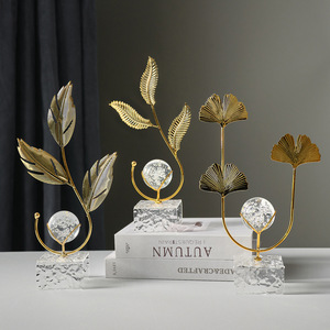 Nordic Style Metal <b>Crystal</b> <b>Ball</b> Ornament Glass Acrylic Iron Home Office Desktop Decoration - Product Image 5