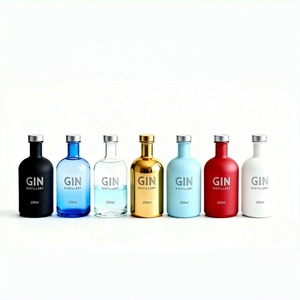 500ml 700ml 750ml Botella de vidrio de agua personalizada con cubierta de plástico de aluminio con tornillo - Product Image 1
