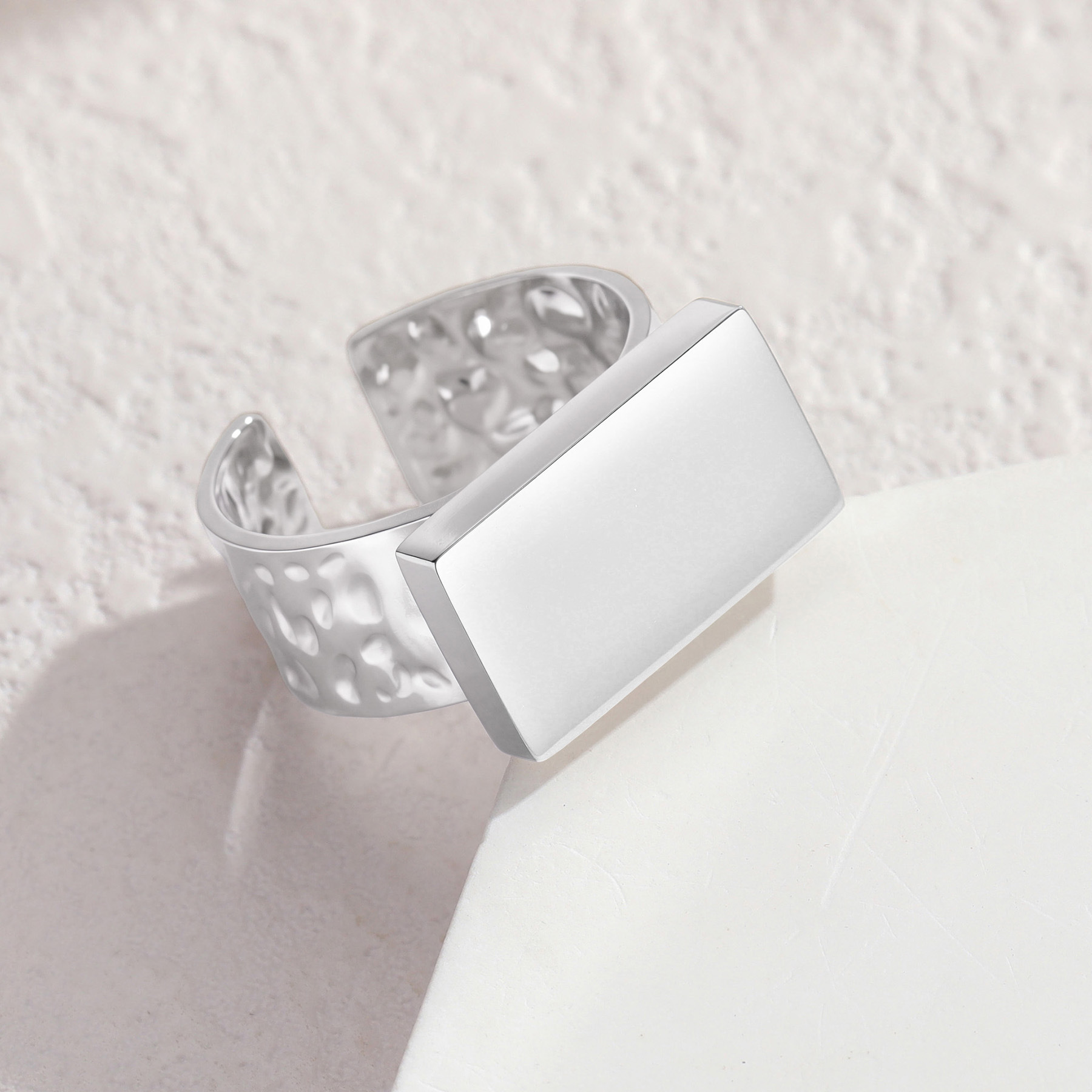 Silver square shape