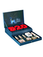 Coffret Cadeau Créatif et Pratique DingHui pour la Saint-Valentin et Noël : Savon en Forme de Fleur et Rouge à Lèvres, Boîte Personnalisable pour Petite Amie ou Meilleure Amie