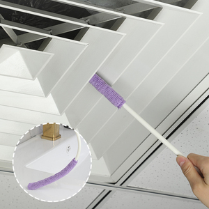 แปรงทำความสะอาดร่องแบบปรับได้สำหรับใช้ในครัวเรือน ดูดซับฝุ่นด้วยไฟฟ้าสถิต กำจัดคราบตะกรัน ไม้ทำความสะอาดแบบพกพา ทำจากพลาสติก - Product Image 1