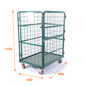 L850xd650xh1700 Kwaliteit Inklapbare Metalen Transport Demontabele Rolkooi <span class=keywords><strong>Trolley</strong></span> <span class=keywords><strong>2</strong></span> Deuren Handkarren <span class=keywords><strong>Trolley</strong></span> - Product Image 3