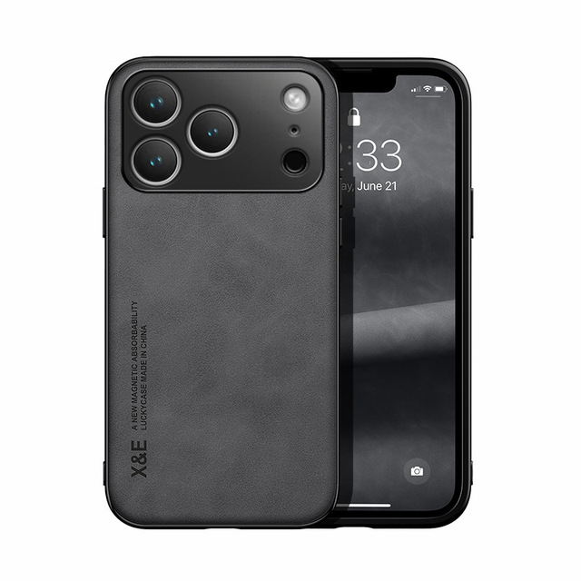 Artificial Leather Anti-Fall Phone Case Luxury Durable Protective Shell for iPhone 16/iPhone 17 Pro High-Quality Phone Accessory