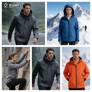 Jaket Pria Tahan Air Berkerudung untuk Olahraga Luar Ruangan, Jaket Tahan Cuaca untuk Ski Gunung, Dapat Dikustomisasi - Product Image 2