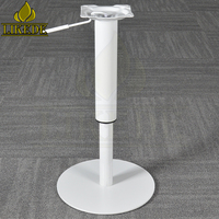 Base de Table en fer en acier rond en métal blanc pivotant à hauteur de levage réglable pour utilisation d'escalier d'école de salle de bain d'entrepôt