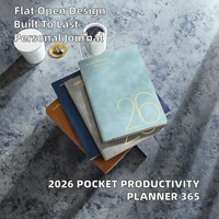 Agenda de Productivité 2026 – Système de Gestion du Temps 365 Jours – Coins Arrondis – Ouverture à Plat – Reliure Cousue – Journal Personnalisé en PP