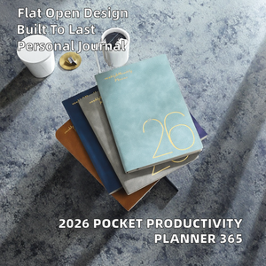 2027 Pocket-Produktivitätsplaner 365-Tage-Zeitmanagementsystem Abgerundete Ecken Flachliegend Fadenheftung PP Individuelles Notizbuch - Product Image 2
