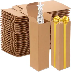 定制小牛皮纸纸板礼品盒矩形棕色牛皮纸盒用于运输包装礼品包装盒