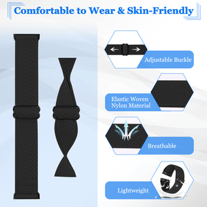 Bracelet de remplacement élastique réglable en nylon souple pour <span class=keywords><strong>Fitbit</strong></span> <span class=keywords><strong>Charge</strong></span> <span class=keywords><strong>4</strong></span> sangles/<span class=keywords><strong>Fitbit</strong></span> <span class=keywords><strong>Charge</strong></span> 3 sangles - Product Image 2