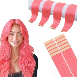 Extensions de cheveux vierges européennes de haute qualité, couleur claire, vente en gros, cuticule complète, Remy, bouclés crépus, soyeux, trame unique, 25g, ruban adhésif - Product Image 1