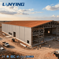 Bâtiment d'entrepôt, d'atelier ou d'usine à structure métallique commerciale à grande portée