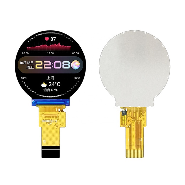 0.9 Inch TFT LCD Module 128x128 Resolution Compatible with Small Circular RGB SPI for Premium Smart Watches