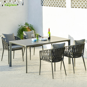 <span class=keywords><strong>Ensemble</strong></span> de Table et chaise en <span class=keywords><strong>bois</strong></span> de luxe 6 places en aluminium, <span class=keywords><strong>ensemble</strong></span> de Table basse de <span class=keywords><strong>balcon</strong></span> prêt à être expédié - Product Image 3