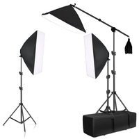 Kit Boîte à Lumière Photo Studio 50x70cm avec Bras Perche et Support