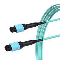 Cordon de brassage optique multimode OM3 12 fibres MPO-12 Type B UPC Femelle MPO vers MPO LSZH 3,0 mm