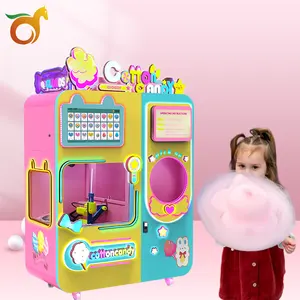 High Profit Make Money Exclusive Diy Function Full Automatic Cotton Candy Vending Machine